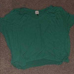 Green crop top